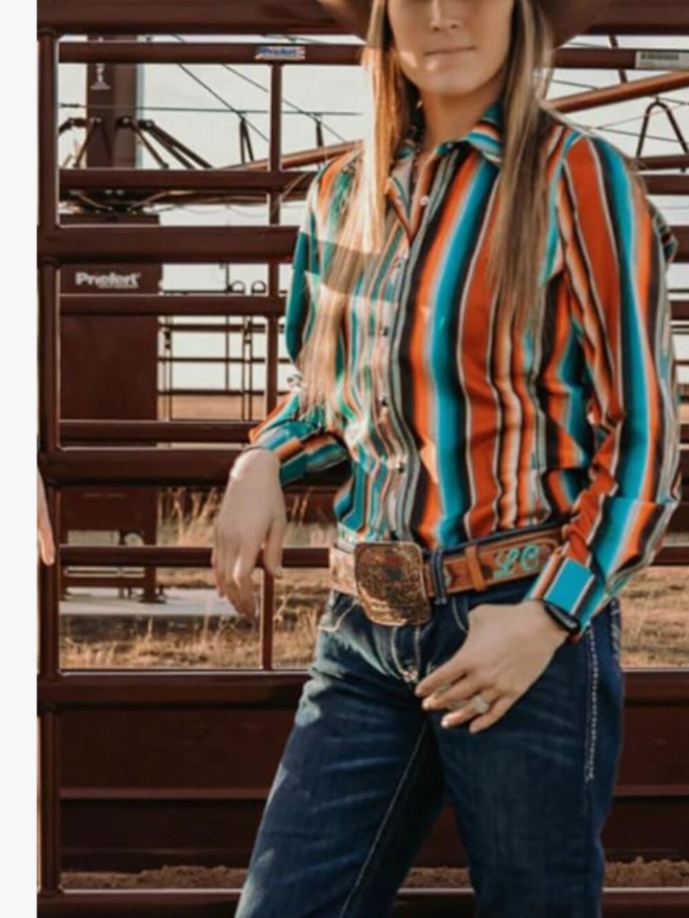 Women's Retro Aztec Shirt Western Cowgirl Pearl Snap Blouses Button Up Long Slee